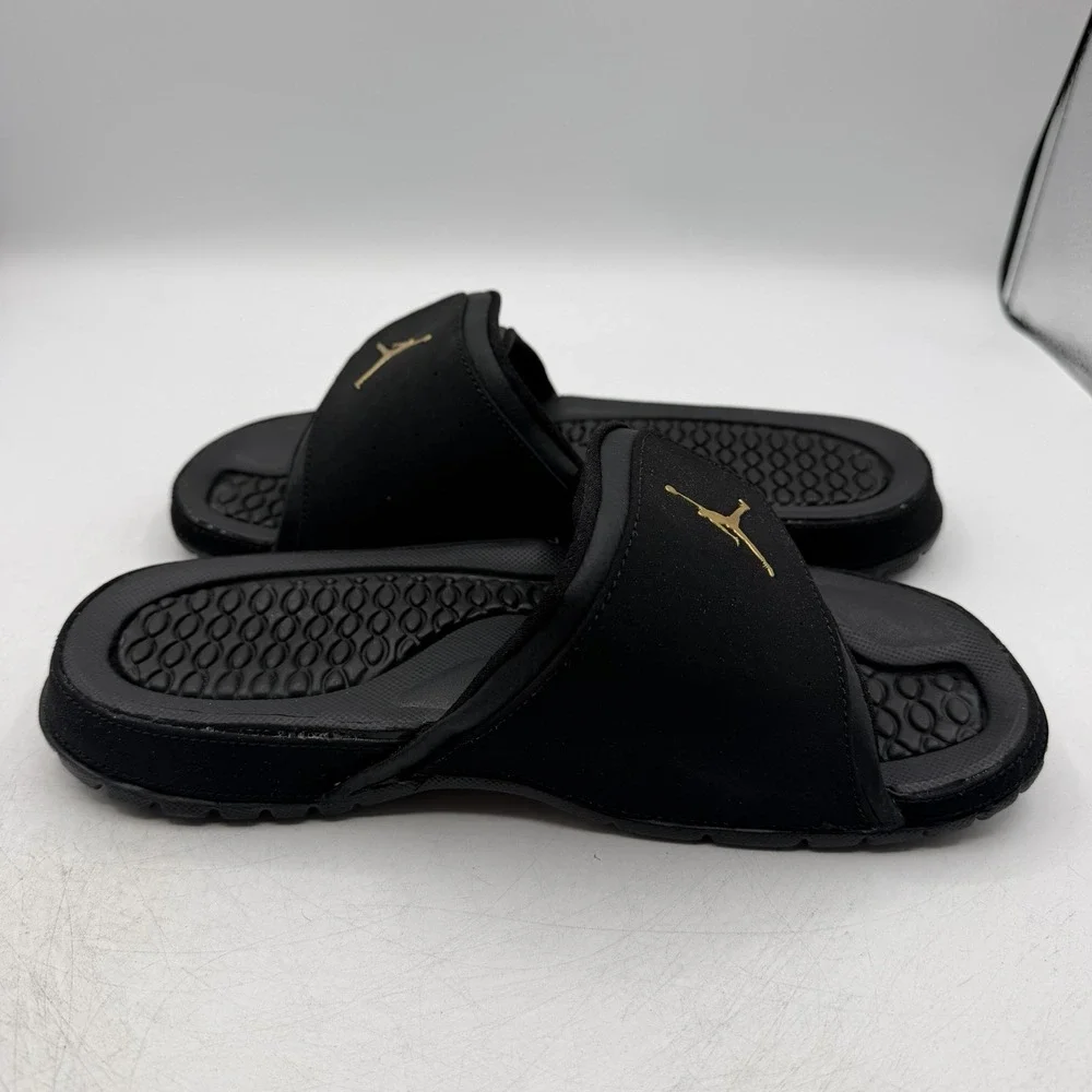 Air Jordan Hydro 2 Premier Slide Mens Mens Sz 13 Black/Metallic Gold Sandals